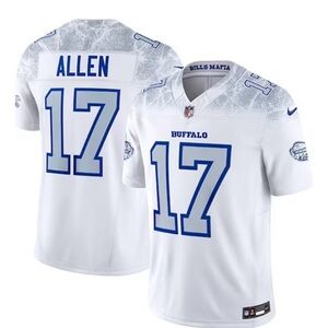 NFL Men's White and Blue Buffalo Jersey